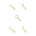 thumbnail image 1 of senveriont Stainless Steel Blank Keychain Polish Portable Rectangle Key Chain Clothes Handbag Keyring Engraving Gifts Decorative Gold 5Set, 1 of 6