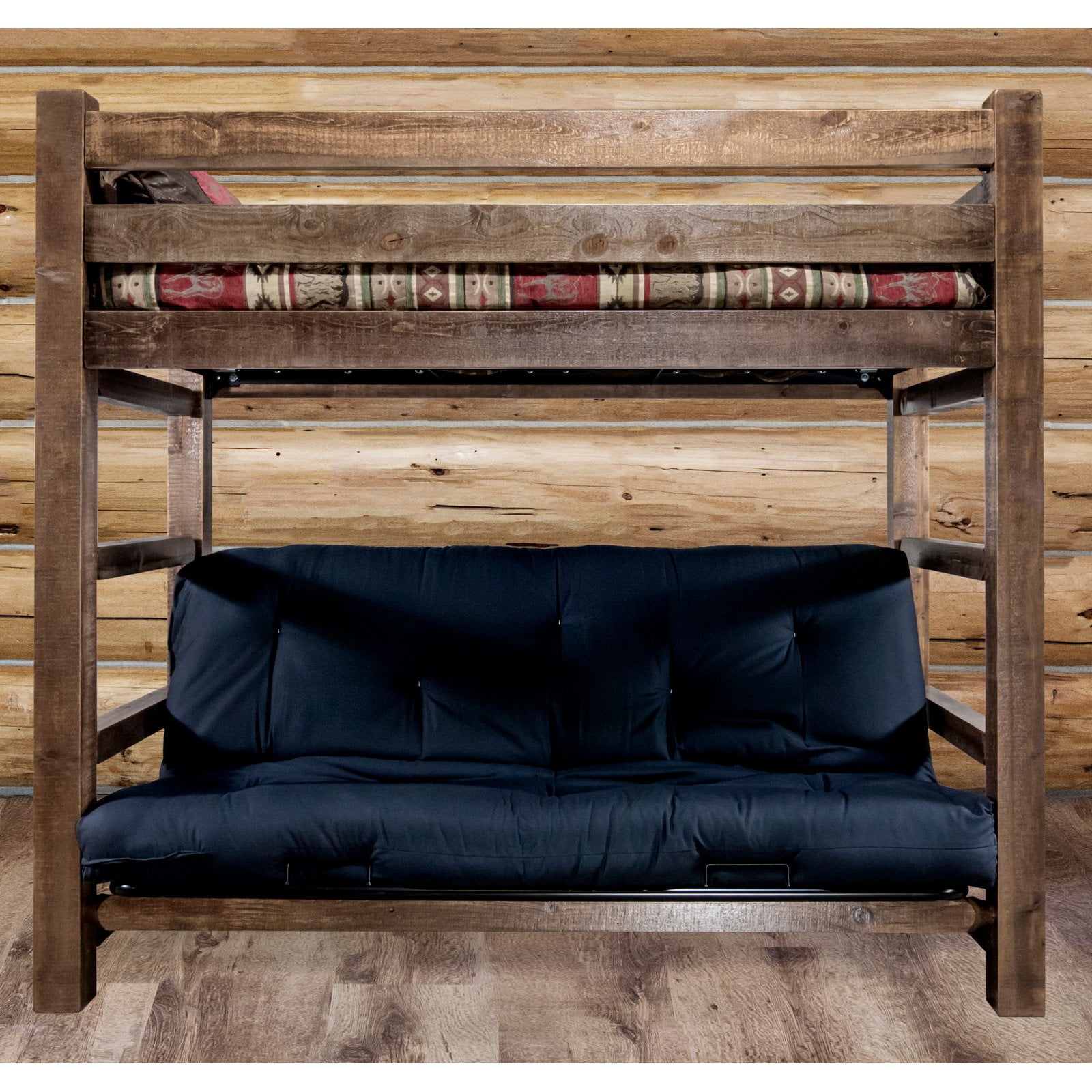 Montana Woodworks Homestead Twin Over Futon Bed