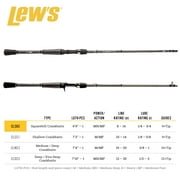 Lew’s Custom Lite Casting Fishing Rod, 6-Foot 9-Inch Rod, Moderate-Fast Action, Medium-Heavy Power, Black