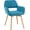 Teal, variant on Desk Chair No Wheels Vanity Chair Comfy Accent Chair for Living Dining Room Bedroom Home Office Mid Century Modern Upholstered Armchair Sofa Chair (Blue, 1)