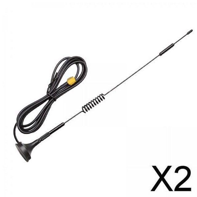 Antena de Radio Hugo 2x4G 12 Pulgadas Universal para GPRS 4G 3G -loT DTU Base Magnética Cable de 5m 2 Piezas