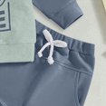 thumbnail image 4 of TOWED22 Kid Toddler Boy Clothes Color Block Sweatshirt and Casual Pants 2Pcs Boys Fall Winter Outfits,Blue,18-24 M, 4 of 6