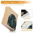 thumbnail image 5 of Yayeee Napkin Holder for Table Kitchen Paper Tissue Organization, Navy Blue Peacock Pattern, 5 of 8