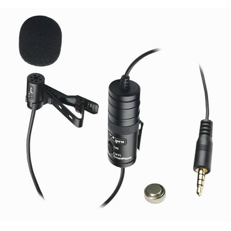 Canon VIXIA HF R700 Camcorder External Microphone Vidpro XM-L Wired Lavalier microphone - 20' Audio Cable - Transducer type: Electret (Best External Mic For Camcorder)