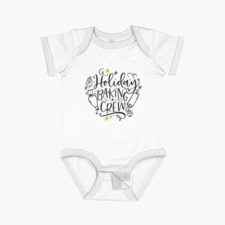 Luvly Holiday Baking Crew Short Sleeve Baby One-Piece New Born Baby Shower Gift New Parents Gift