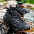 thumbnail image 4 of Willtoo Men Breathable Mesh Quick Lace Sneakers Wide Fit Lightweight Outdoor Walking Trainers Hollow Non Slip Casual Footwear, 4 of 5