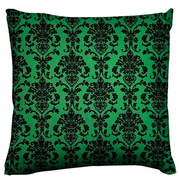 Floral Poplin Damask Decorative Throw Pillow/Sham Cushion Cover Valley Green