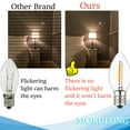 thumbnail image 2 of C7 LED Night Light Bulbs, Shatterproof LED Replacement Bulbs for Window Candles & Chandeliers, E12 Candelabra Base, 0.6 Watt Equivalent to 7Watt Incandescent Bulb, Warm White,6 Pack, 2 of 6