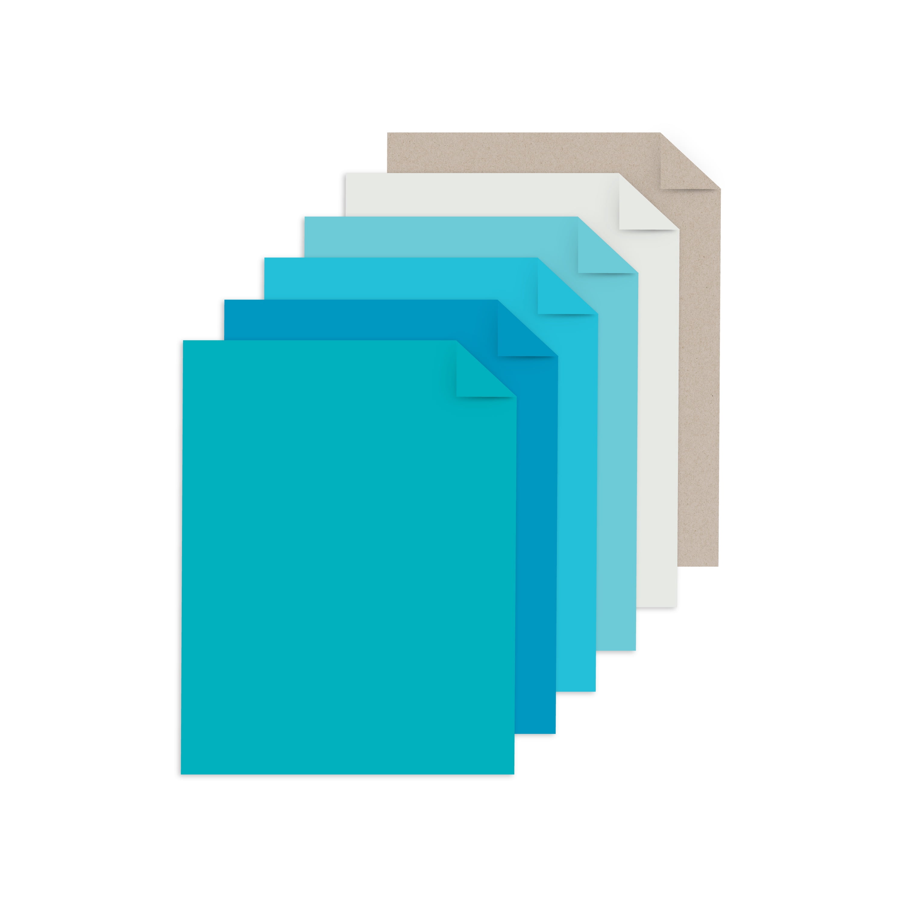 Astrodesigns Cardstock, Ocean Assortment, 8.5" x 11", 65 lb./176 gsm, 48 Sheets (91422)