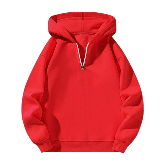 Fleece Hoodies for Womens Quarter Zip Drawstring Adjustable Sweatshirt Loose Relaxed Fit Sweater Hooded Athletic Stretch Ultra Soft Textured Hooded Long Sleeve Fleece Blouses
