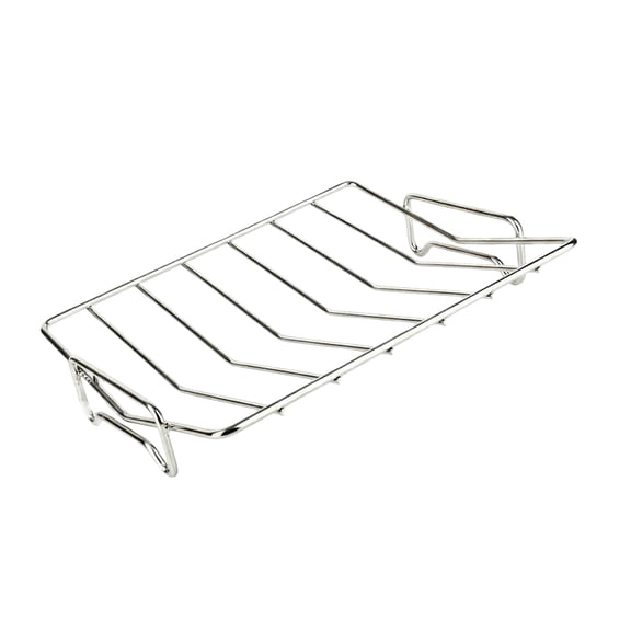 Stainless Steel V Shape Turkey Roasting Stand BBQ Grilling Rib Rack Accessory For Even Cooking And Easy Cleaning