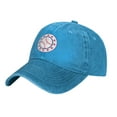 thumbnail image 2 of ZICANCN Sport Icon Adjustable Baseball Cap Women , Hats for Men Adult Washed Cotton Denim Baseball Caps Fashion Blue, 2 of 8