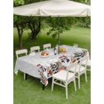 thumbnail image 3 of Outdoor Tablecloth with Umbrella Hole and Zipper, Grey Christmas Rectangle Table Cloth 60x84 Inch Waterproof Tablecloth, Winter Snowman Cat Squirrel Xmas Tree Picnic Table Cover for Patio Camping, 3 of 7