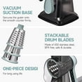 thumbnail image 2 of Rotary Cheese Grater with Handle Kitchen Shredder Slicer Grater Slicer Ice Shaver Cheese Vegetable Nuts Potato Zucchini Chocolate 3 Interchangeable Blades (GreyBlue), 2 of 5