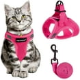 thumbnail image 1 of Arnés ajustable para gatos, arnés antiescape para gatos, arnés ligero para gatitos, collares, arneses y correas para gatos, transpirables, fáciles de controlar, con tiras reflectantes, 1 of 4