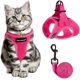 thumbnail image 1 of Arnés ajustable para gatos, arnés antiescape para gatos, arnés ligero para gatitos, collares, arneses y correas para gatos, transpirables, fáciles de controlar, con tiras reflectantes, 1 of 4