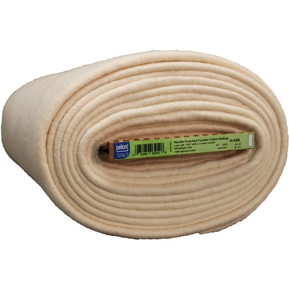 Pellon Fusible Cotton Quilting Batting, off-White 45" x 10 Yards by the Bolt