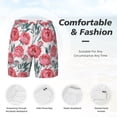 thumbnail image 6 of Picia Rose Flowers pattern Mens Swim Trunks with Compression Liner Stretch Beach Shorts Quick Dry with Zipper Pockets No-Chafing Board Shorts-XX-Large, 6 of 9