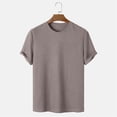thumbnail image 2 of Taqqpue Mens Short Sleeve Top Waffle T-Shirts Solid Crew Neck Comfy Casual Shirt Summer Trendy Beach Tee Tops, 2 of 6