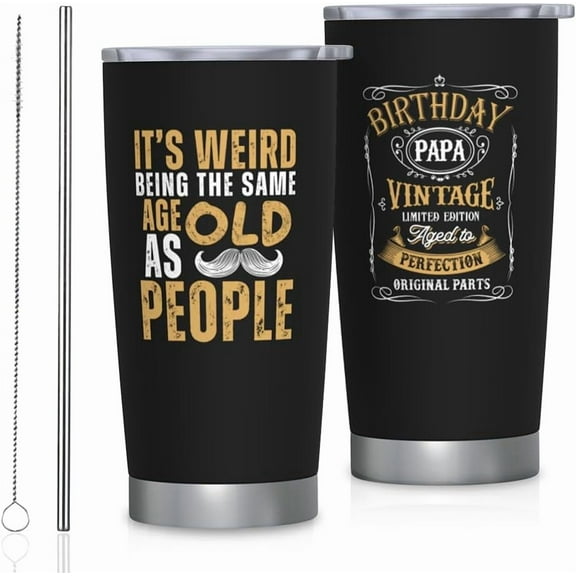 Birthday Gifts for Men/Him/Dad/Boyfriend/Fiance/Husband/Male, Men Gifts for Birthday Coffee Cup Stainless Steel Travel Mugs, Gift for Man Bday Unique, Men''s Bday Gift Ideas 20oz Tumbler