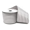 thumbnail image 1 of Cabana Stripes Satin Wired Ribbon, Silver, 2-1/2-Inch, 10 Yards, 1 of 1