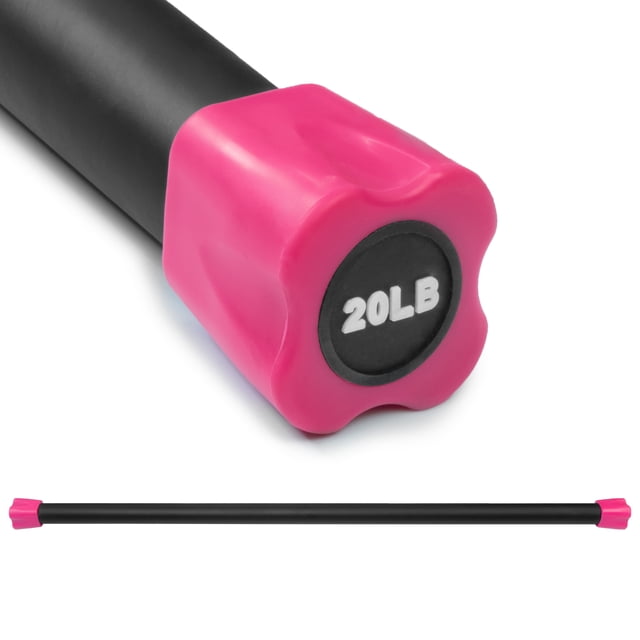 Baston con Peso Integrado Altera BP-20LB para Pilates Yoga 20Lbs Rosa