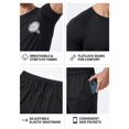 thumbnail image 6 of Men's 2-Piece Athletic Shirt/Shorts Set, Pockets, Quick Dry Breathable Gym Activewear, Running Training Fitness Basketball Football Outdoor Sports, 6 of 15
