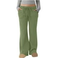 thumbnail image 2 of Women's Elastic Waist Sports Pants with Drawstring and Pockets for Active Lifestyle, 2 of 9