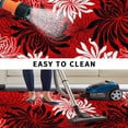 thumbnail image 5 of Botanical Chrysanthemum Outdoor Rug for Patio/Deck/Porch, Non-Slip Large Area Rug 6 x 9 Ft, Abstract Spring Floral Red Black Indoor Outdoor Rugs Washable Area Rugs, Camping Rug Carpet Runner, 5 of 8