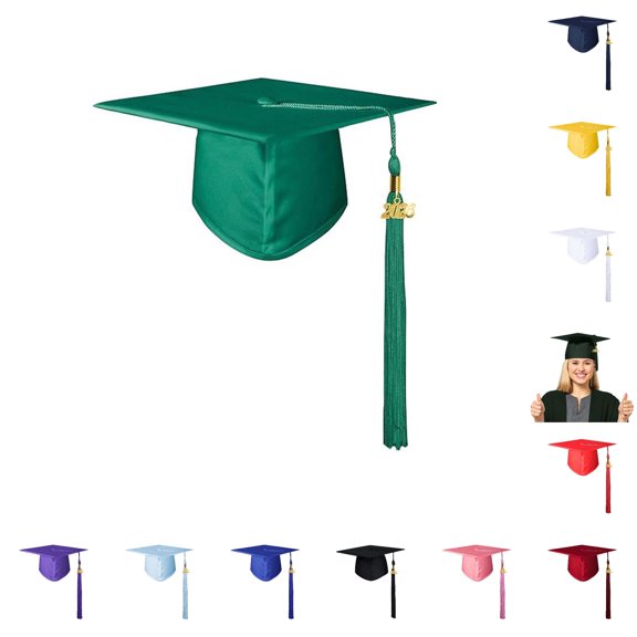 XIAOCHA Womens Graduation Mortar Board Cap Tassel Accessory Party Academic Hat,Green