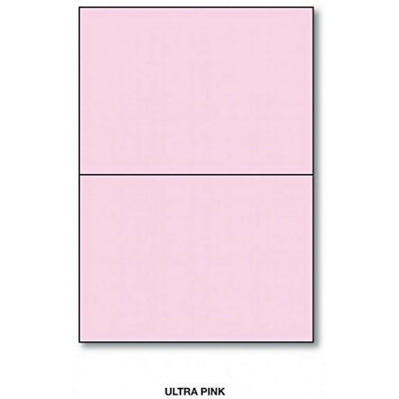 Valentine's Day - 5" X 7" Blank Ultra Pink Greeting Card Sets - Scored for easy folding. - 25 Cards & Envelopes Per Pack.