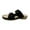 Black, variant on Anuirheih Slip on Sandals Women,Women's Casual Vacation Comfort Belt Buckle Open Toe Wedge Beach Sandals(Brown)