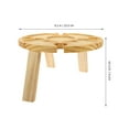 thumbnail image 2 of WRITWAA 1Pcs Portable Table for Beach Party and Barbecue Natural Wood Color, 2 of 5