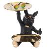 thumbnail image 1 of Adorno De Almacenamiento Para Perros Bandeja de resina para perro, adorno de almacenamiento para llaves de entrada, estatua de Bulldog Francés, arte (negro), 1 of 8