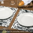 thumbnail image 6 of Luxurious Floral Home Vegan Leather Placemats 4 Pack Look and Feel of Genuine Leather Infused with Copper, 6 of 6