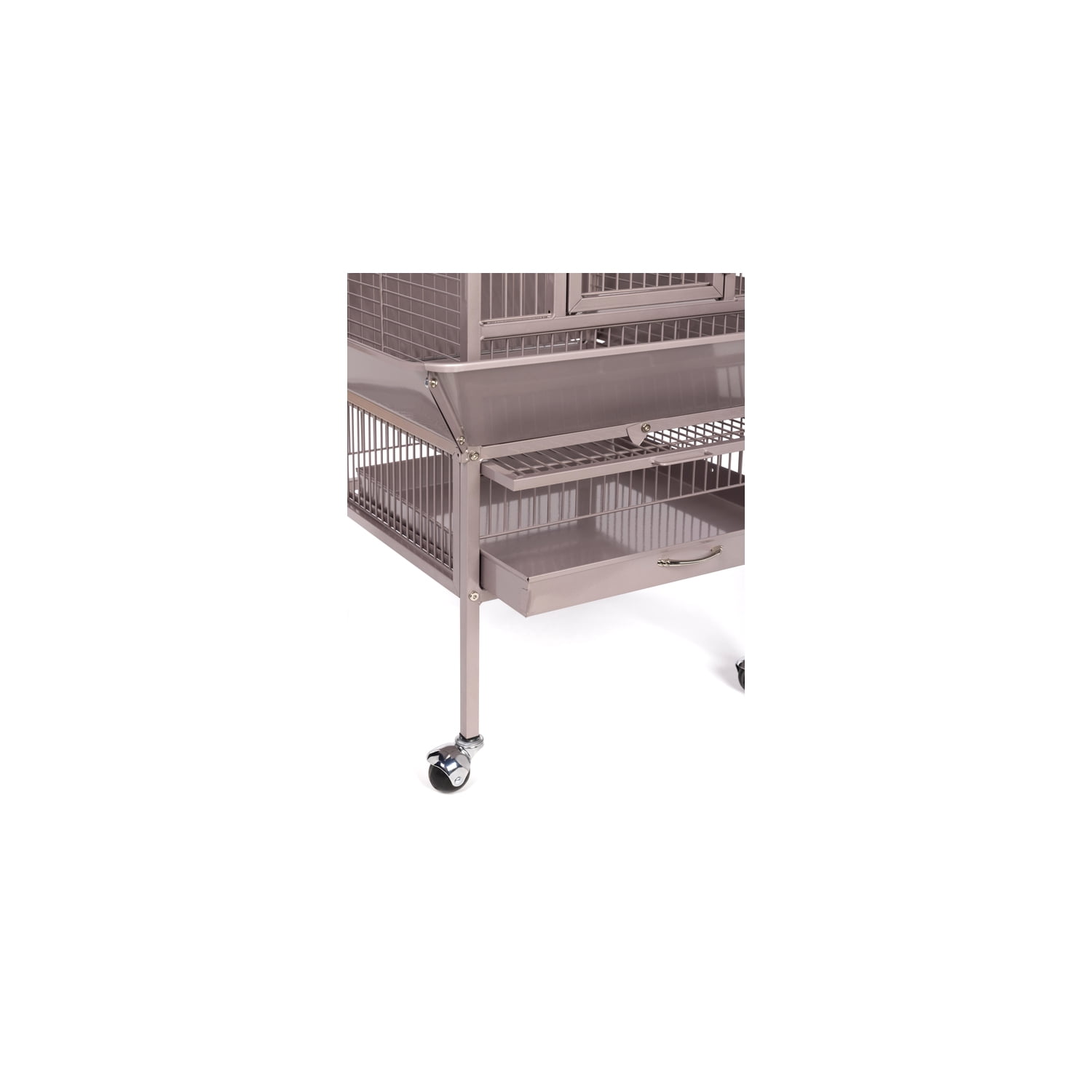 HomeStock Retro Renaissance Iron Select Bird Cage with Elegant Design, Durable Construction, Easy-Clean Tray-Color:Blush