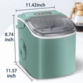 thumbnail image 4 of YUKOOL Desktop Ice Maker,Portable,9pcs/6-13min,26lbs/24H,Self Cleaning,With Ice Scoop,Green, 4 of 8