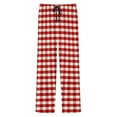thumbnail image 6 of bbymog Pajama Pants Men Elastic Waist Wide Leg Pant with Drawstring Soft Stretchy Comfy Sleepwear Straight Vintage Trousers with Pockets Red XL, 6 of 6