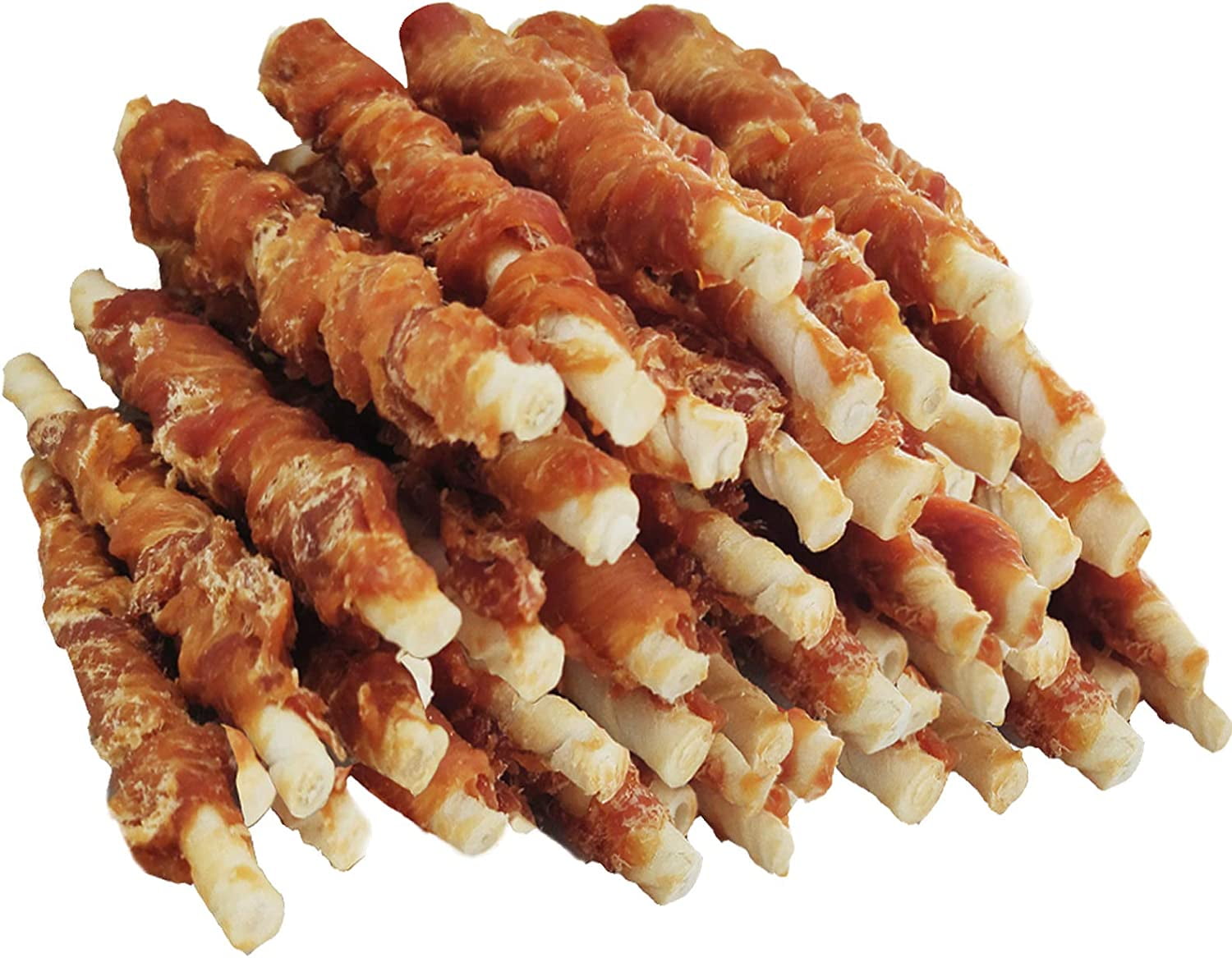 MON2SUN Dog Rawhide Twist Chicken Hide Sticks 5 Inch for Puppy and