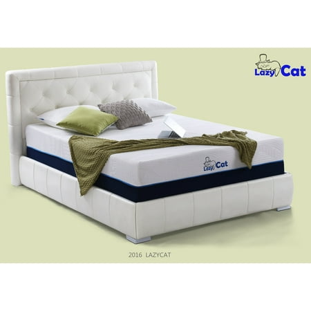 Lazy Cat 14" Natural Green Tea Memory Foam and Latex Hybird Mattress, Multiple Colors - Walmart.com