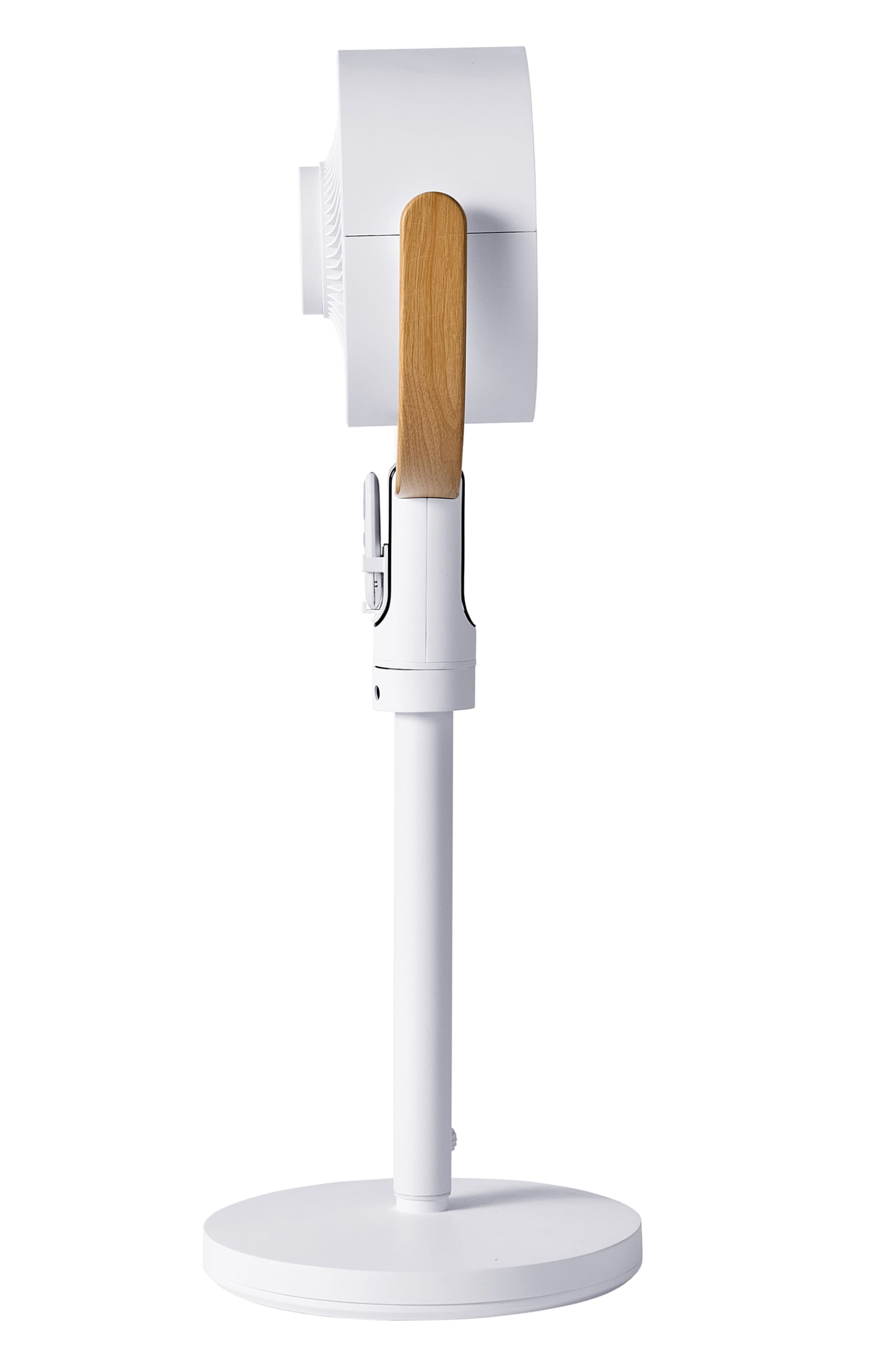 Better Homes & Gardens 8 Inch Air Circulator Pedestal Fan, Juliet Collection, White and Light Honey