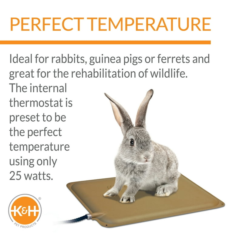 K H Pet Products Small Animal Outdoor Heated Pad Tan Petite 9 X 12 Inches