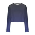 thumbnail image 4 of DAFPZW Womens Fall Fashion 2025 Cropped Sweatshirts Oversized Long Sleeve Crewneck Pullover Crop Tops Fall Clothes, 4 of 5