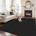 thumbnail image 3 of Black Pure Color Area Rugs Collection 5'x8', Aesthetics Contemporary Luxury Non Slip Indoor Rectangle Throw Runner Rug Floor Mat Carpet for Living Room Dining Table Bedroom Nursery, 3 of 9