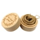 thumbnail image 1 of leyfeng Caja redonda de madera para anillos de bodas de haya con letra How About Forever On The Surface, 1 of 8