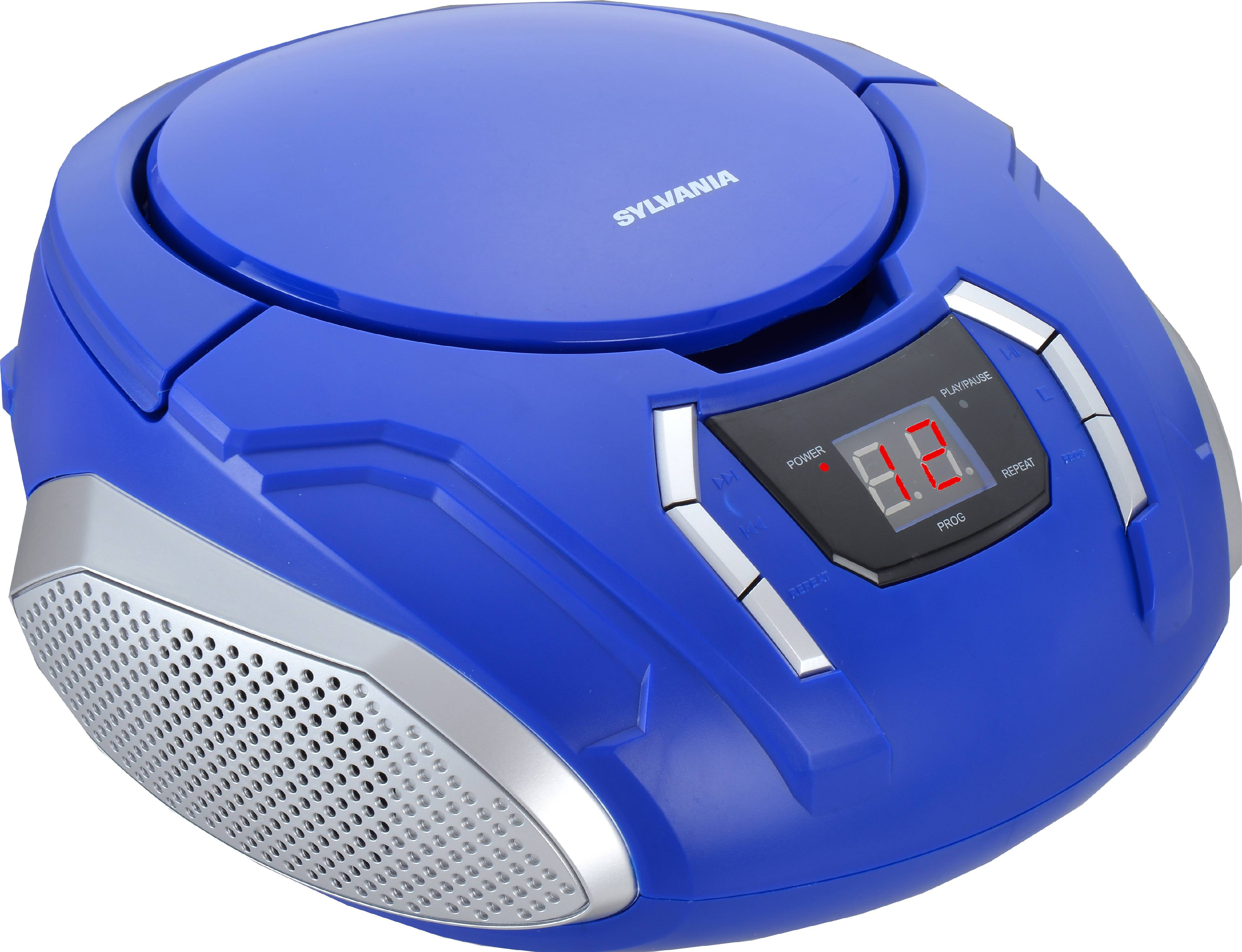 SYLVANIA SRCD261 Portable CD Player with AM/FM Radio (Blue)