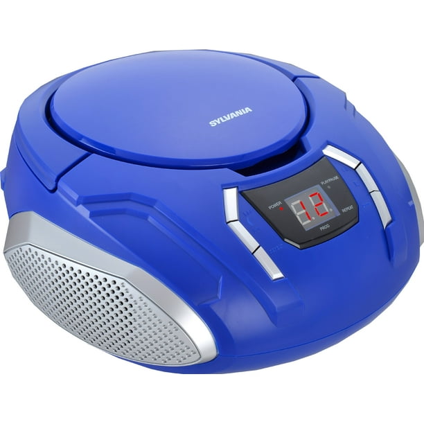 SYLVANIA SRCD261 Portable CD Player with AM/FM Radio (Blue) Walmart