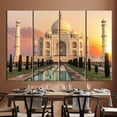thumbnail image 3 of Sunset Printed, Indian Architecture Poster, Landscape Artwork, Seven Wonders Canvas Art, Famous Places Wall Decor, Taj Mahal Canvas, Canvas Wall Decor - Rolled Canvas, 3 of 9