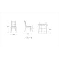thumbnail image 2 of Manhattan Comfort Executor 18.1" Faux Leather Dining Chair in Silver (Set of 2), 2 of 2