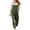 Army Green, variant on Women's Summer Casual Bib Overalls Baggy Sleeveless Suspender Wide Leg Beach Jumpsuits Rompers with Pockets